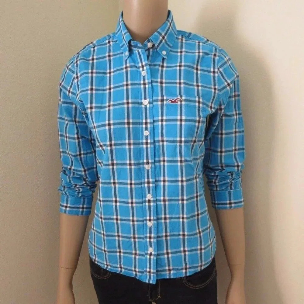 Hollister Plaid Shirt Size Small Top Blouse